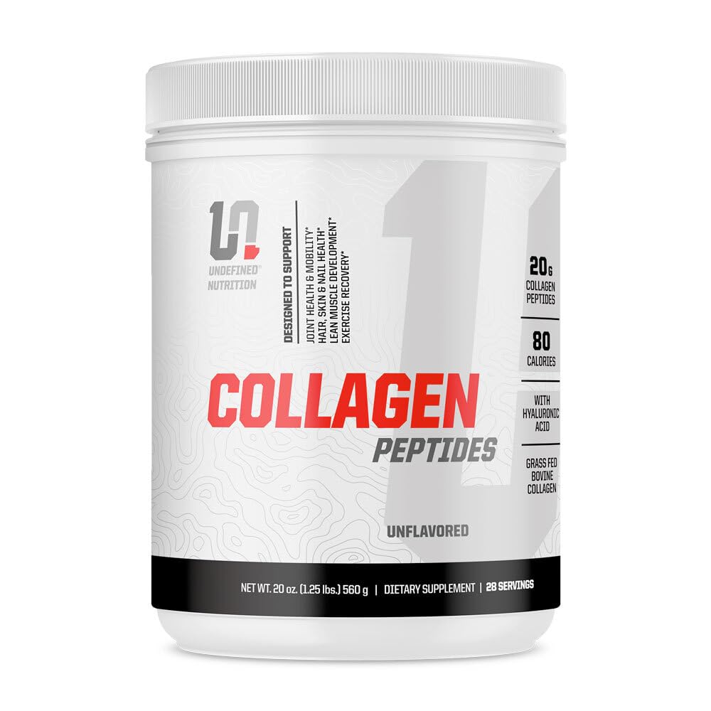 Undefined Nutrition Collagen Peptides with Hyaluronic Acid, Powder, 20 g