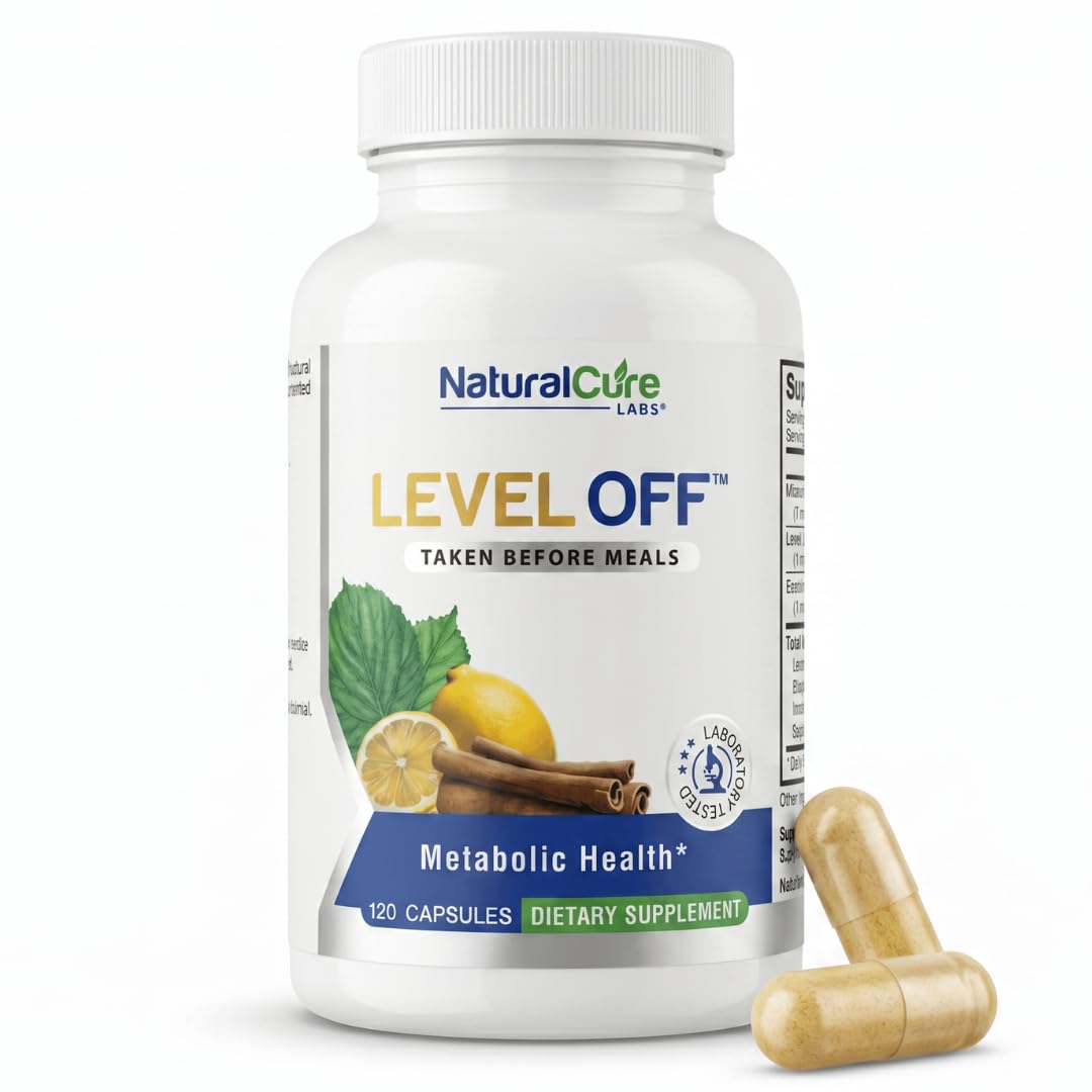 Natural Cure Labs Level Off Glucose Support Supplement Capsules 120 Count