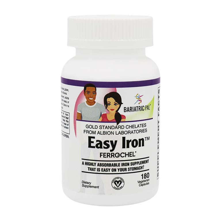 BariatricPal Easy Iron 25mg Capsules, 180 Count