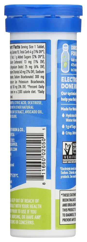 Nuun Active Lemon+Lime Electrolyte Enhanced Drink Tablets, Tablet, 20 Count