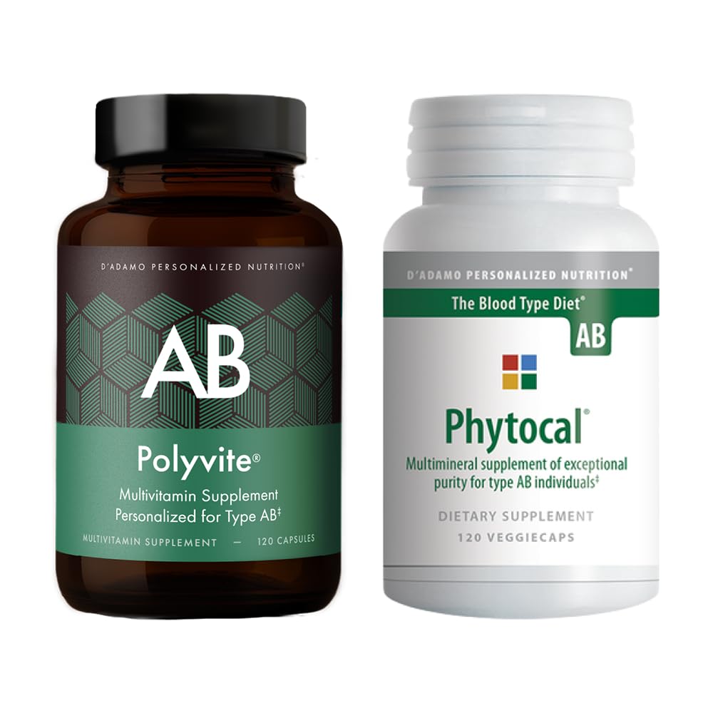 D'Adamo Personalized Nutrition Optimal Health Stack (Blood Type AB) 120 Capsules