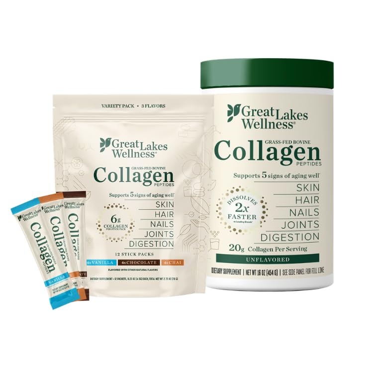 Great Lakes Gelatin Collagen Peptides Powder 2-Piece Set