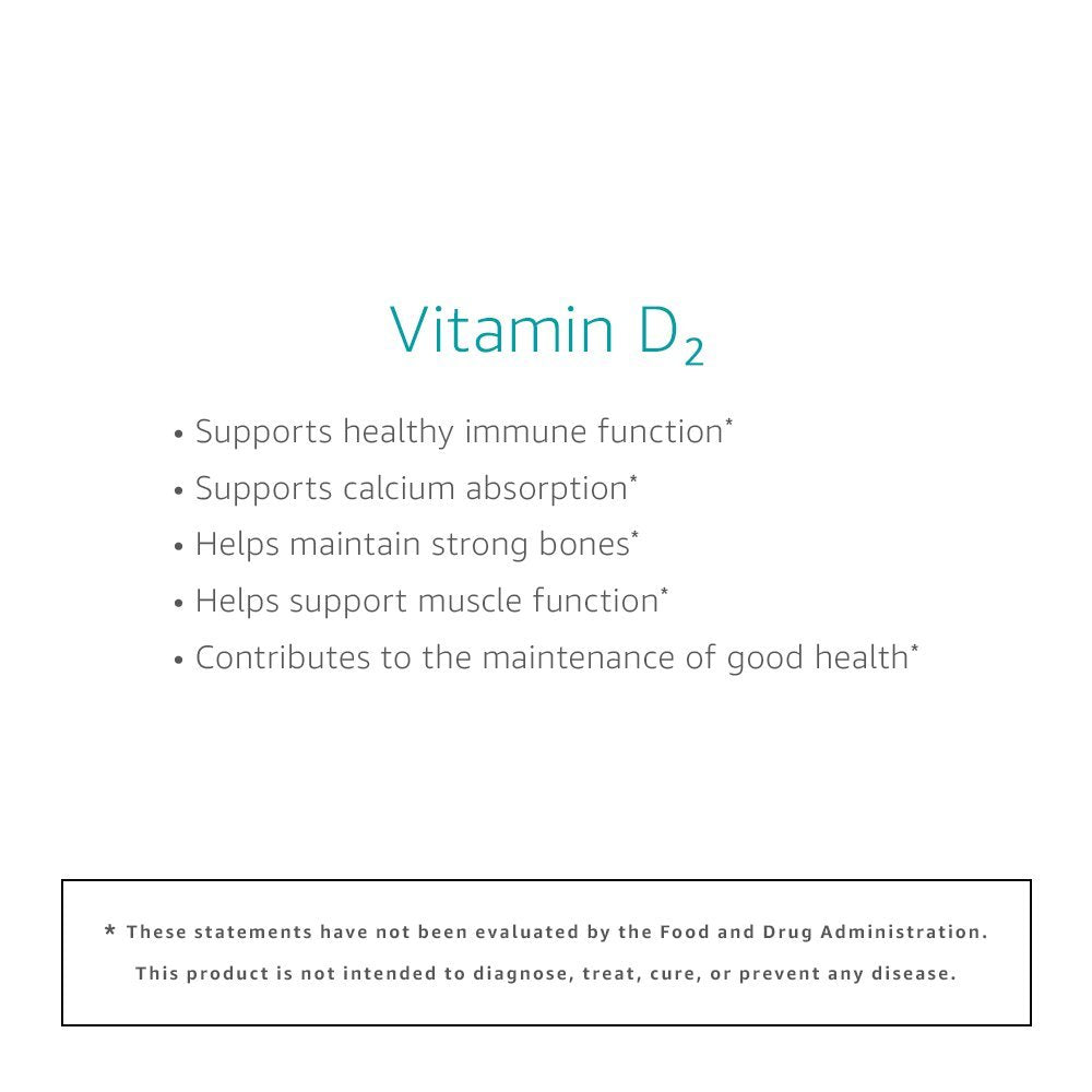 Amazon Elements Vitamin D2 2000 IU, 65 Capsules
