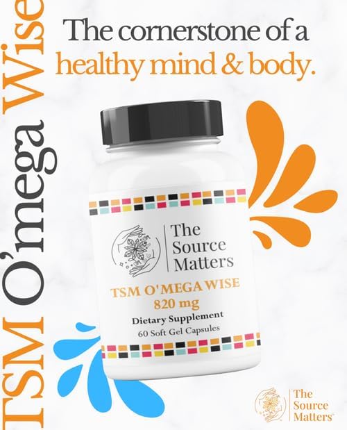THE SOURCE MATTERS O'MEGA Wise - 820mg High-Concentration Omega-3 Fish Oil with EPA, DHA, DPA Softgel 60