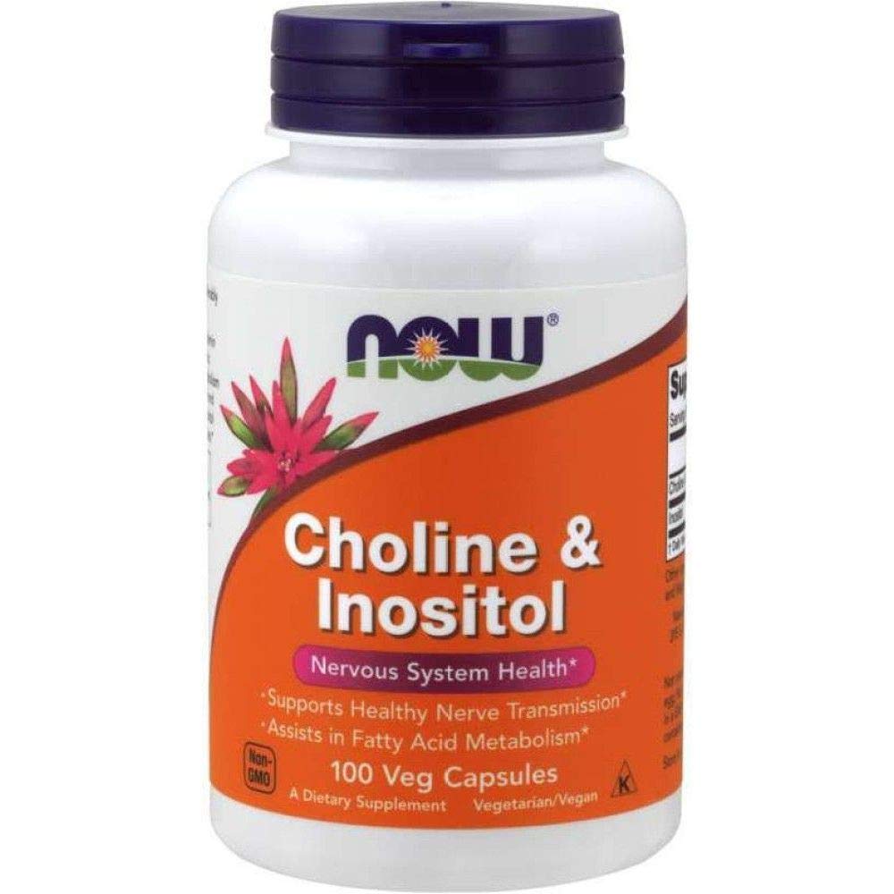 NOW Foods Choline and Inositol 500mg Capsules, 200 Count