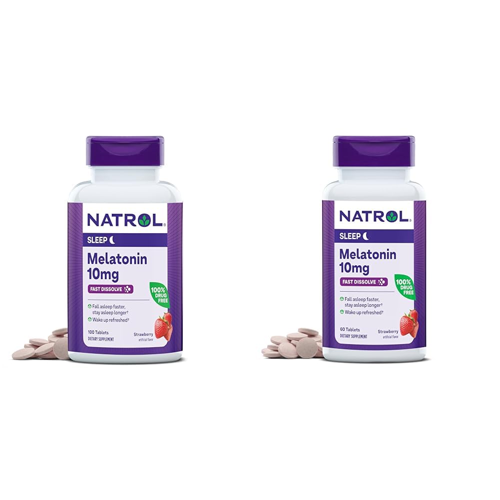 Natrol Melatonin 10mg Strawberry Fast Dissolve Tablets, 160 Count
