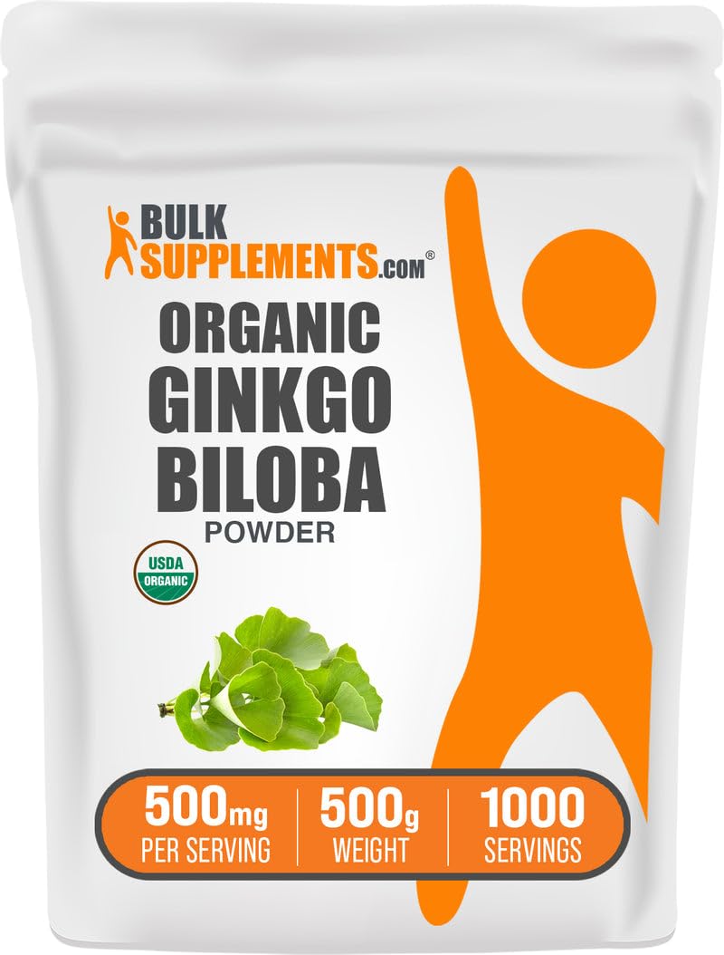 BulkSupplements Organic Ginkgo Biloba Powder 17.64 Ounce