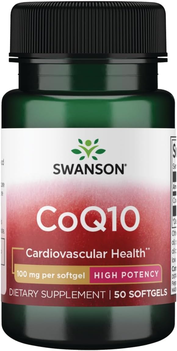 Swanson CoQ10 100 mg Softgels, 50 Count