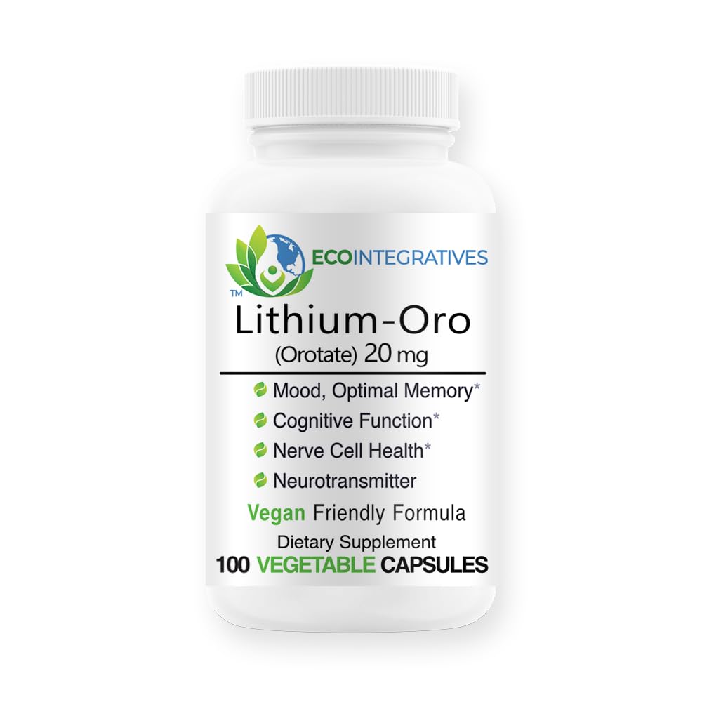 EcoIntegratives Lithium-Oro Orotate 20mg Supplement Capsule, 100 Count