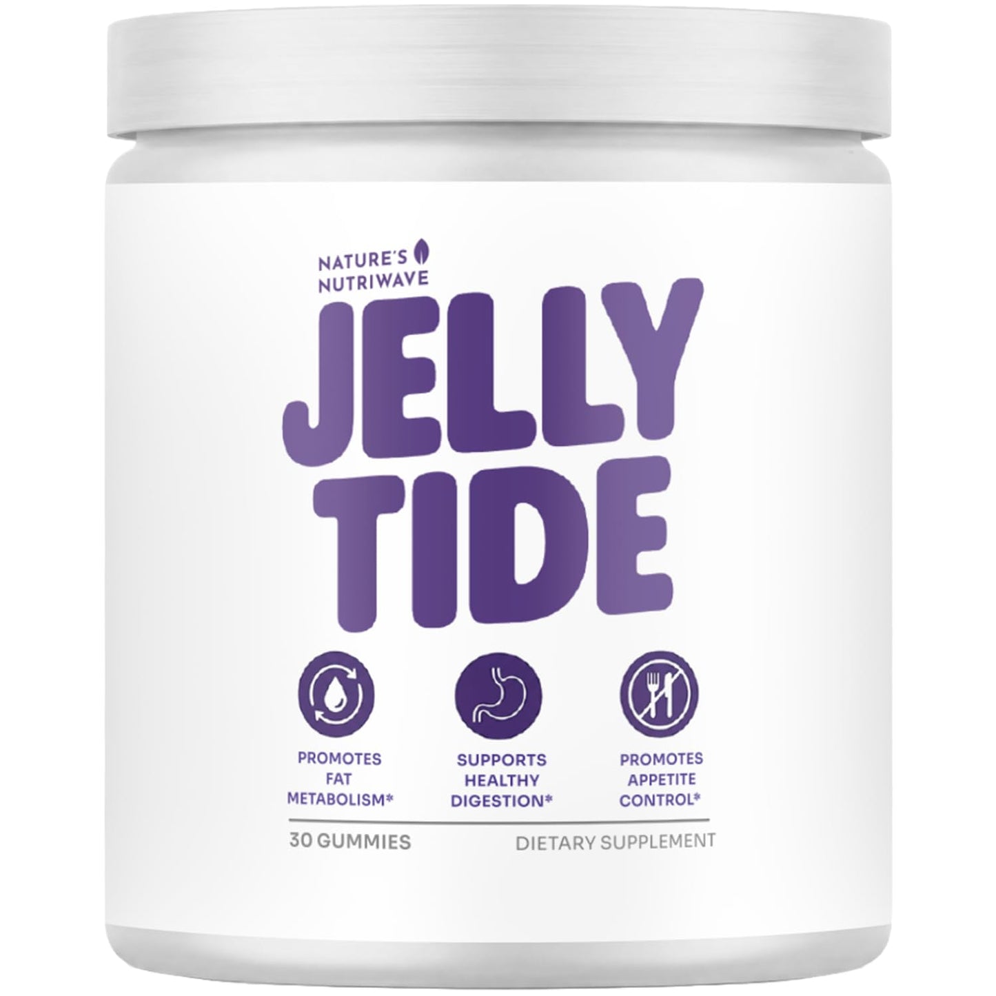 Nature’s NutriWave JellyTide Gummies – Apple Cider Vinegar & BHB Salts – 1 Month Supply, 30 Gummies