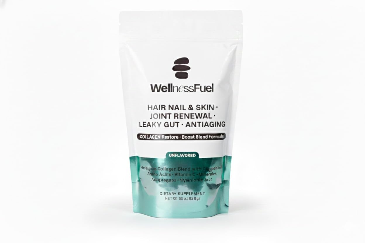 WellnessFuel Collagen Restore Boost Blend Formula Powder, Hair Nail & Skin Support, Joint Renewal, Unflavored, 36 oz