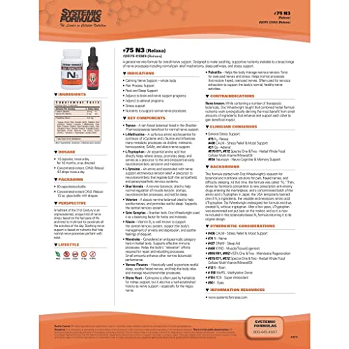 Systemic Formulas Bio Function N3 Relaxa 60 Capsules