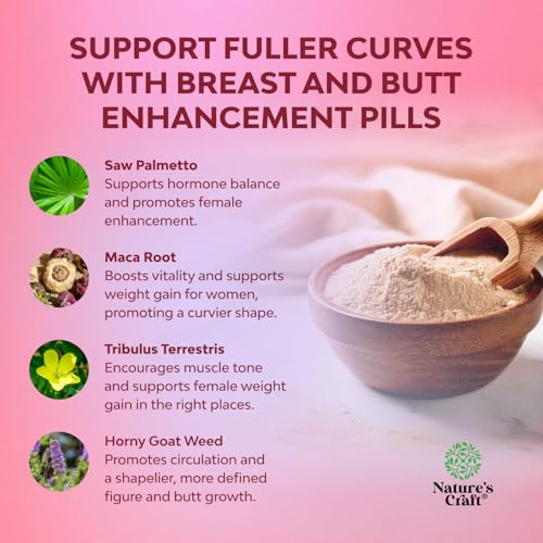 Natures Craft G-Curve Butt and Breast Growth, 180 Capsules