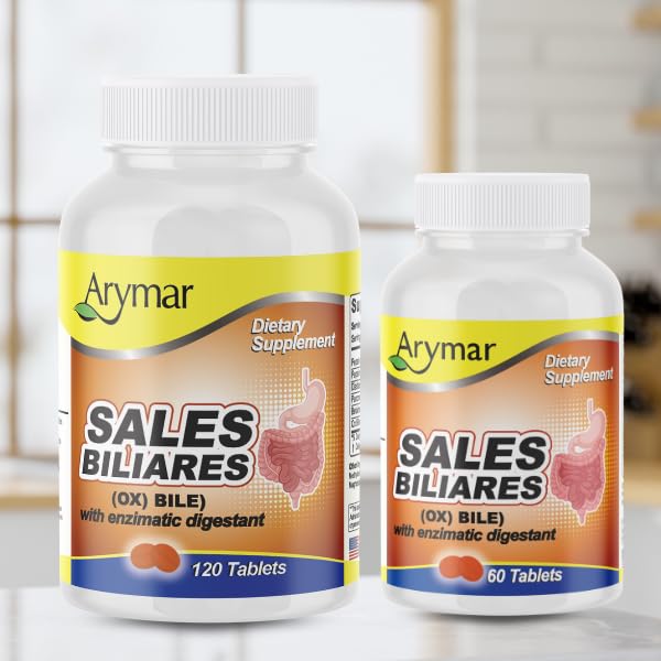 Arymar Ox Bile with Digestive Enzymes Tablets, 60 Count