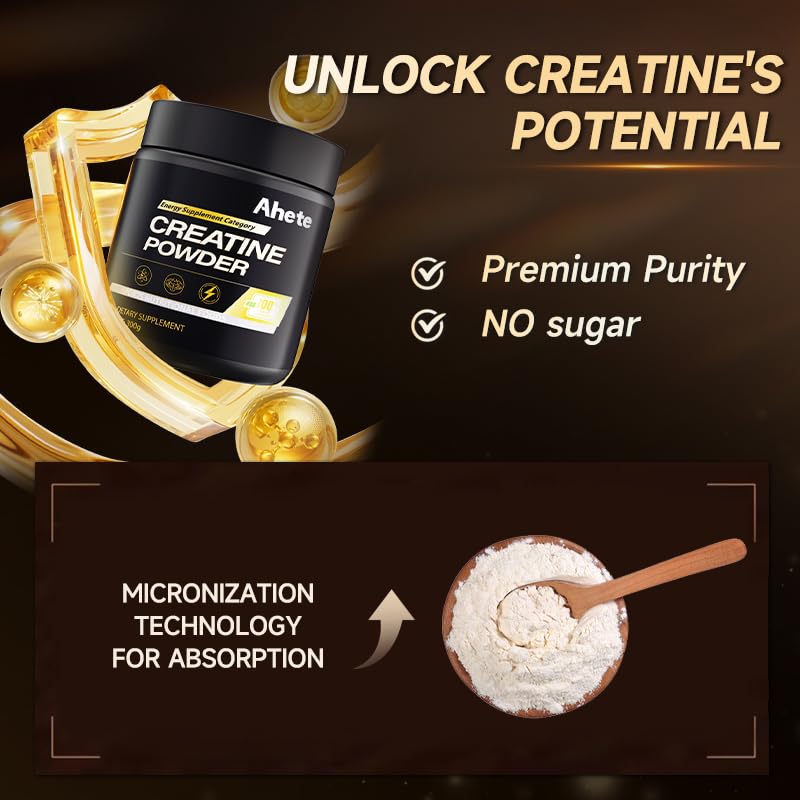 Ahete Creatine Monohydrate Powder 10 oz