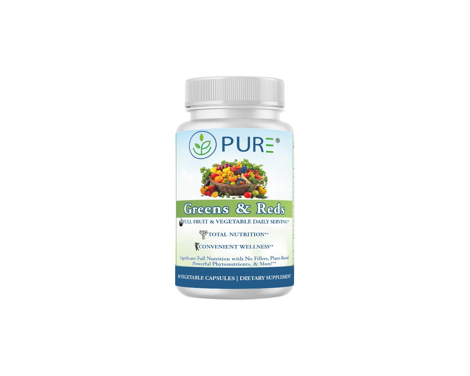 PURE Greens & Reds Capsules, 30 Count