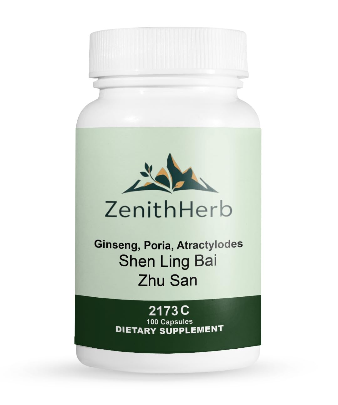 ZenithHerb Shen Ling Bai Zhu San/Ginseng Poria Atractylodes Traditional Chinese Herbal Supplement Capsules, 100 Count