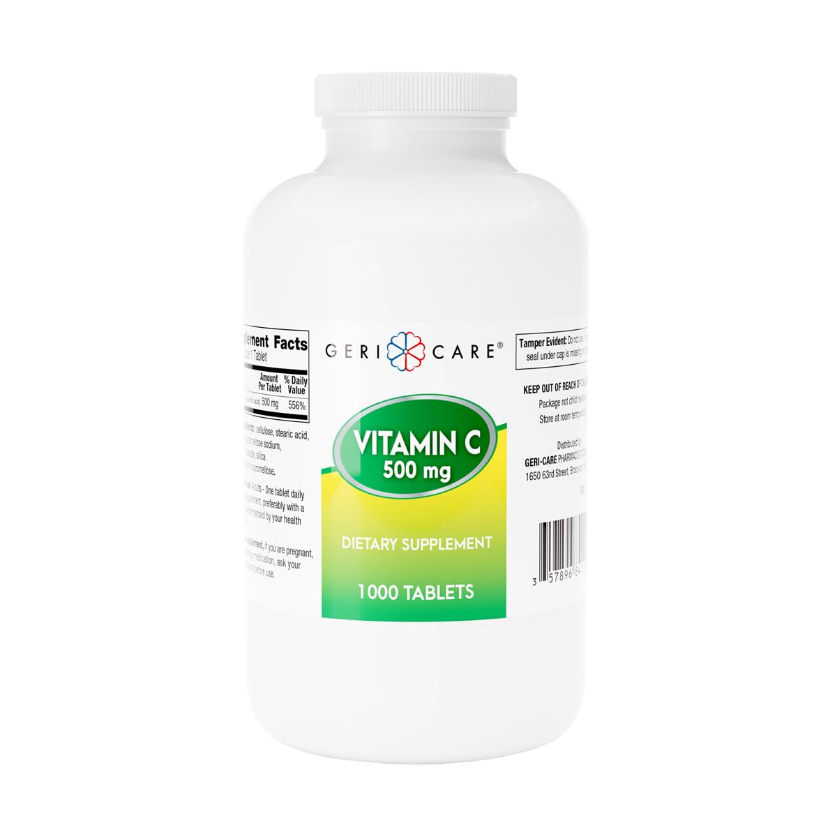 GeriCare Vitamin C 500 mg Tablet, 1000 Count