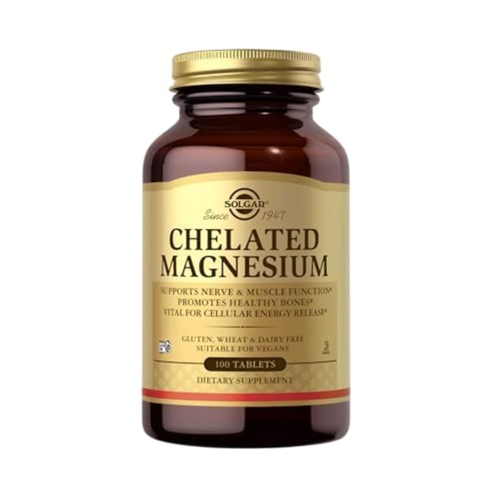 Solgar Chelated Magnesium Tablets, 100 Count