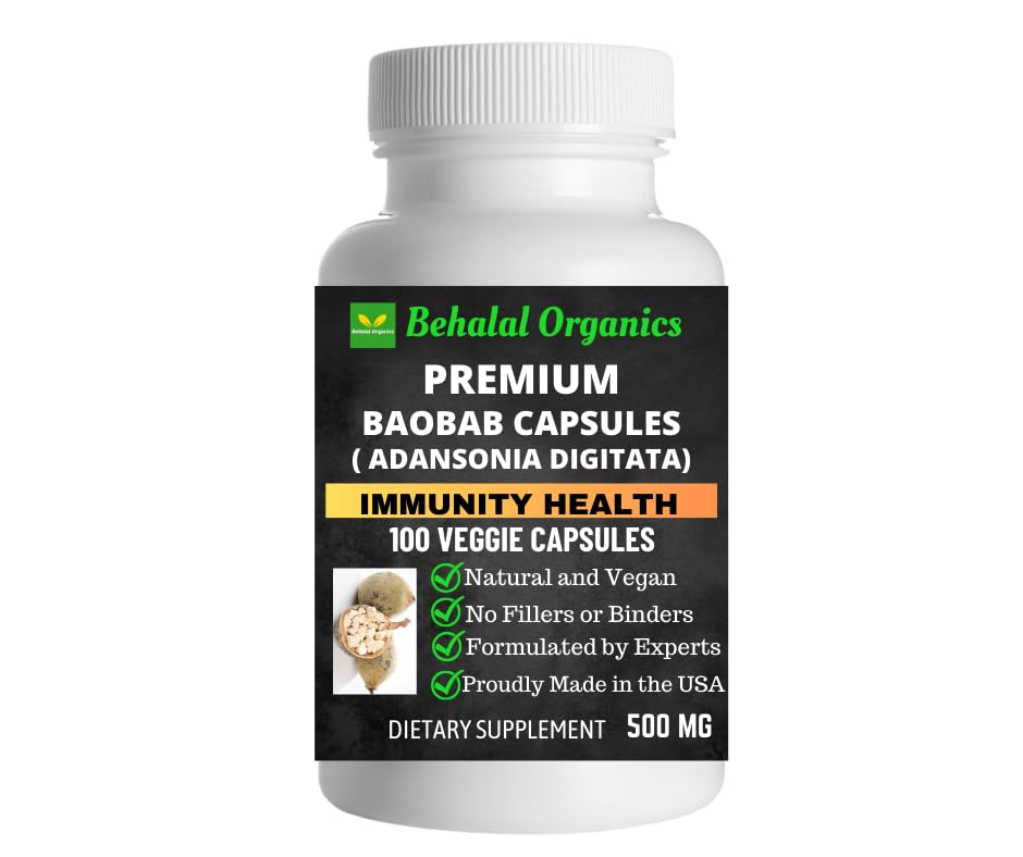 Behalal Organics Baobab Quick Release Capsules 100 Count