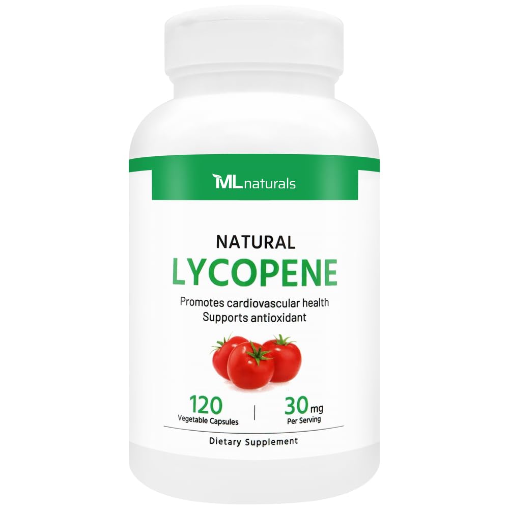 ML Naturals Natural Lycopene 30mg (Per Serving) Capsules, 120 Count
