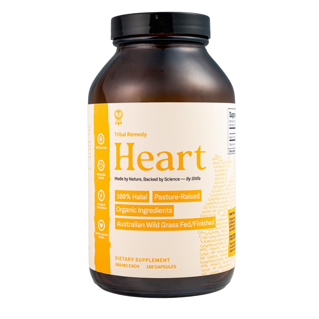 Tribal Remedy Pure Australian Beef Heart Supplement Capsules 180 Count