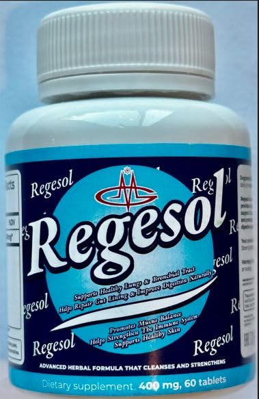 GENERIC Regesol Lung Cleanse & Detox Formula for Bronchial & Respiratory System - Breathe Easy, Leaky Gut Repair Immune Remedy - Licorice Root, Stinging Nettle Tablet 60