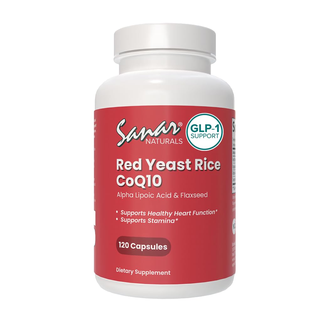 Sanan Naturals Red Yeast Rice with CoQ10 Capsules, 120 Count