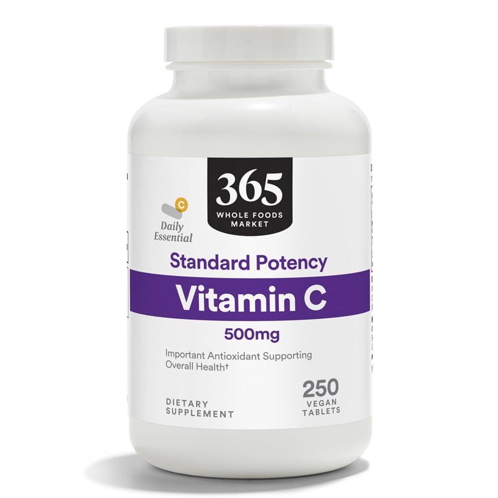 365 by Whole Foods Market Vitamin C 500mg Tablet, 250 Tablets