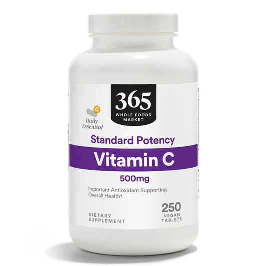 365 by Whole Foods Market Vitamin C 500mg Tablet, 250 Tablets