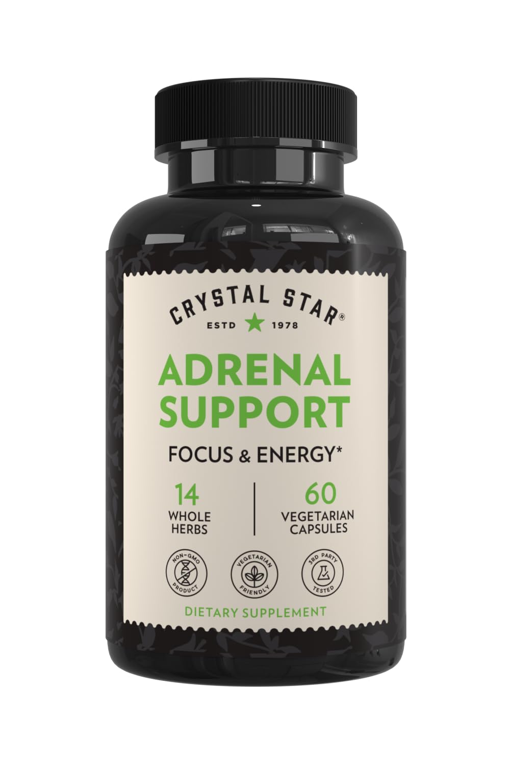 Crystal Star Adrenal Support Supplement Capsule, 60 Count