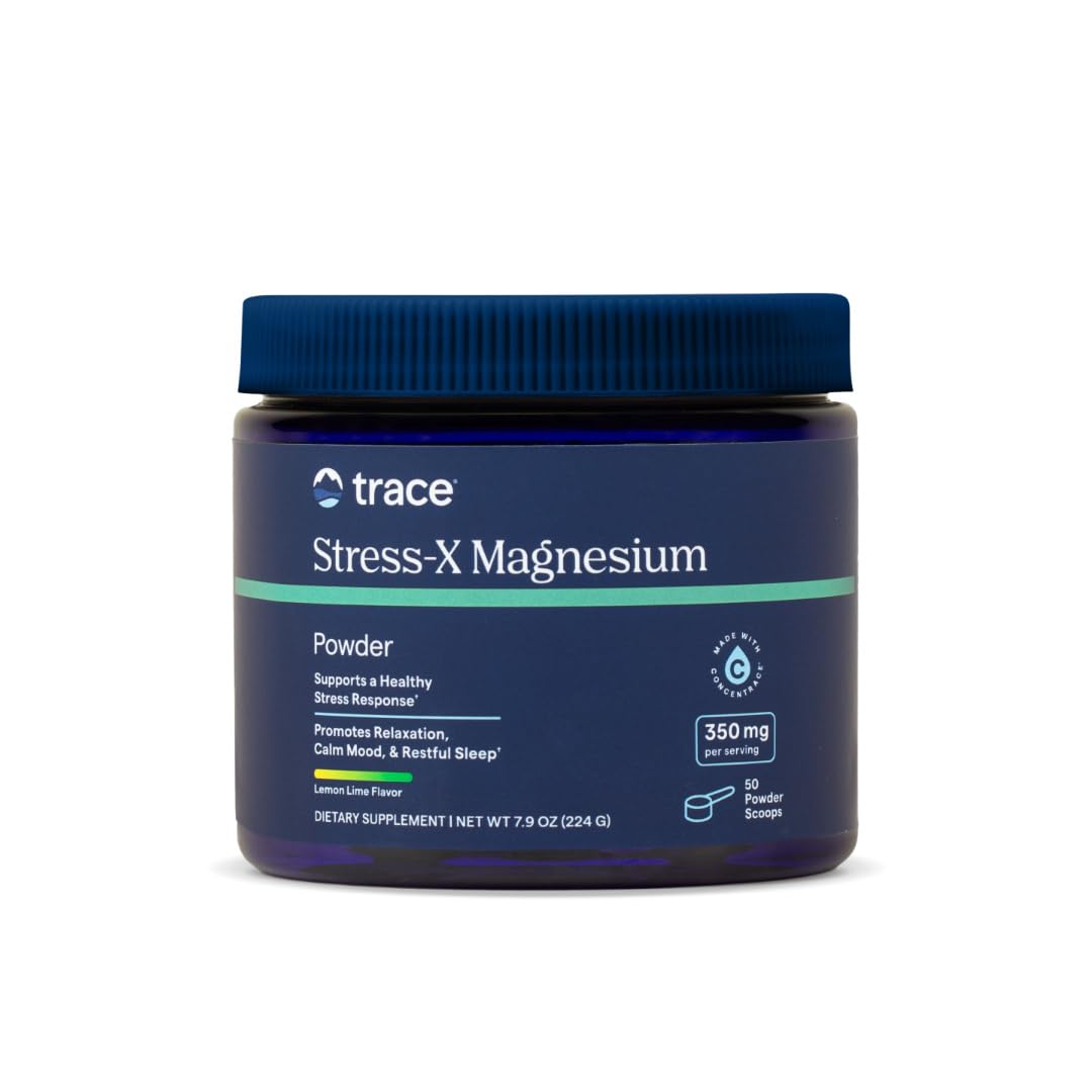 Trace Minerals Stress-X Magnesium Powder 7.9 oz (50 Servings)