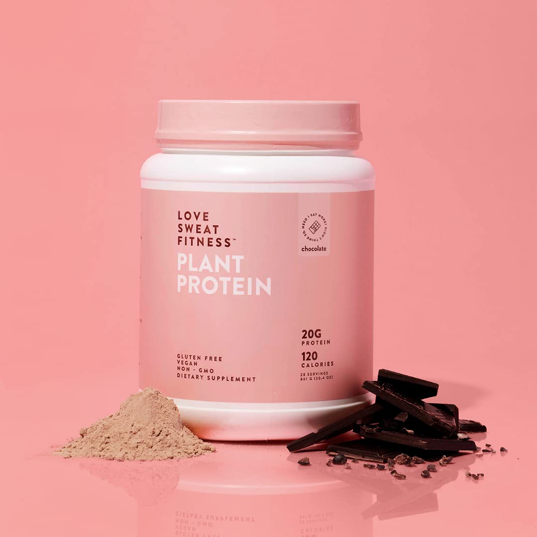 Love Sweat Fitness Organic Plant Based Protein Powder, Chocolate, 30.4 oz