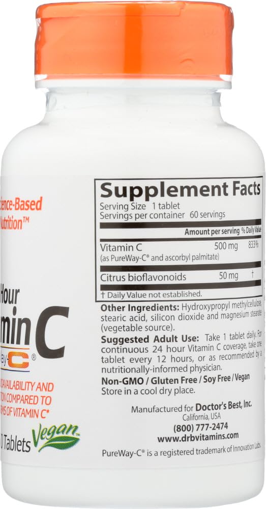 Doctor's BEST Pure Way-C Vitamin C Complex Tablets, 60 Count