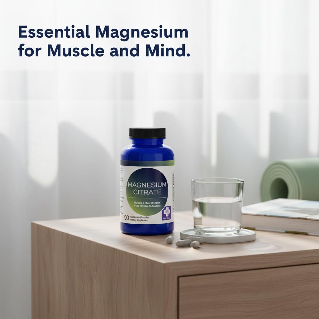 MD.LIFE Magnesium Citrate 250 mg Capsules, 90 Count