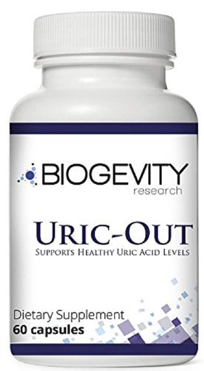 Biogevity Research Uric-Out Ultimate Uric Acid Support 11 Powerful Extracts - Celery Seed, Tart Cherry Concentrate, Chanca Piedra Capsule 60 Count