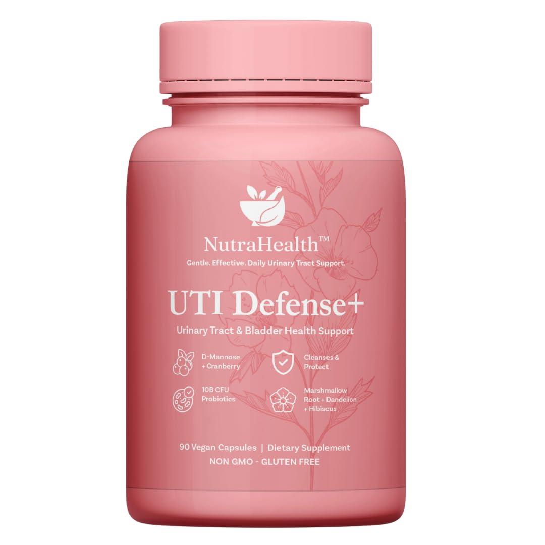 NutraHealth UTI Defense+ D-Mannose, Cranberry, Hibiscus & Dandelion Urinary Tract Support for Women Capsule, 1 Capsule