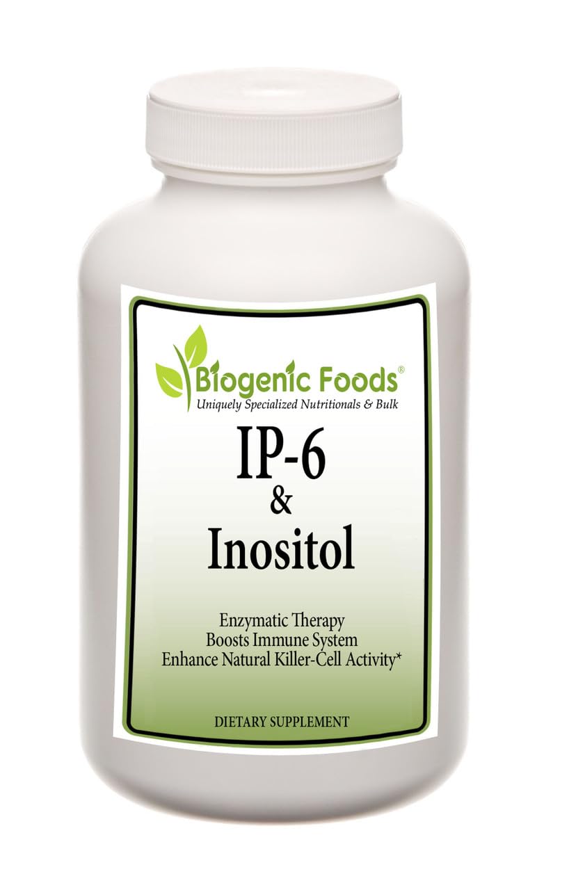 Biogenic Foods IP6 - Inositol Hexaphosphate & Inositol - Natural Immune Support Veggie Capsules 120 Capsules