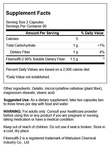 Swanson Bio-Fiber 750 Milligrams Capsules, 180 Count