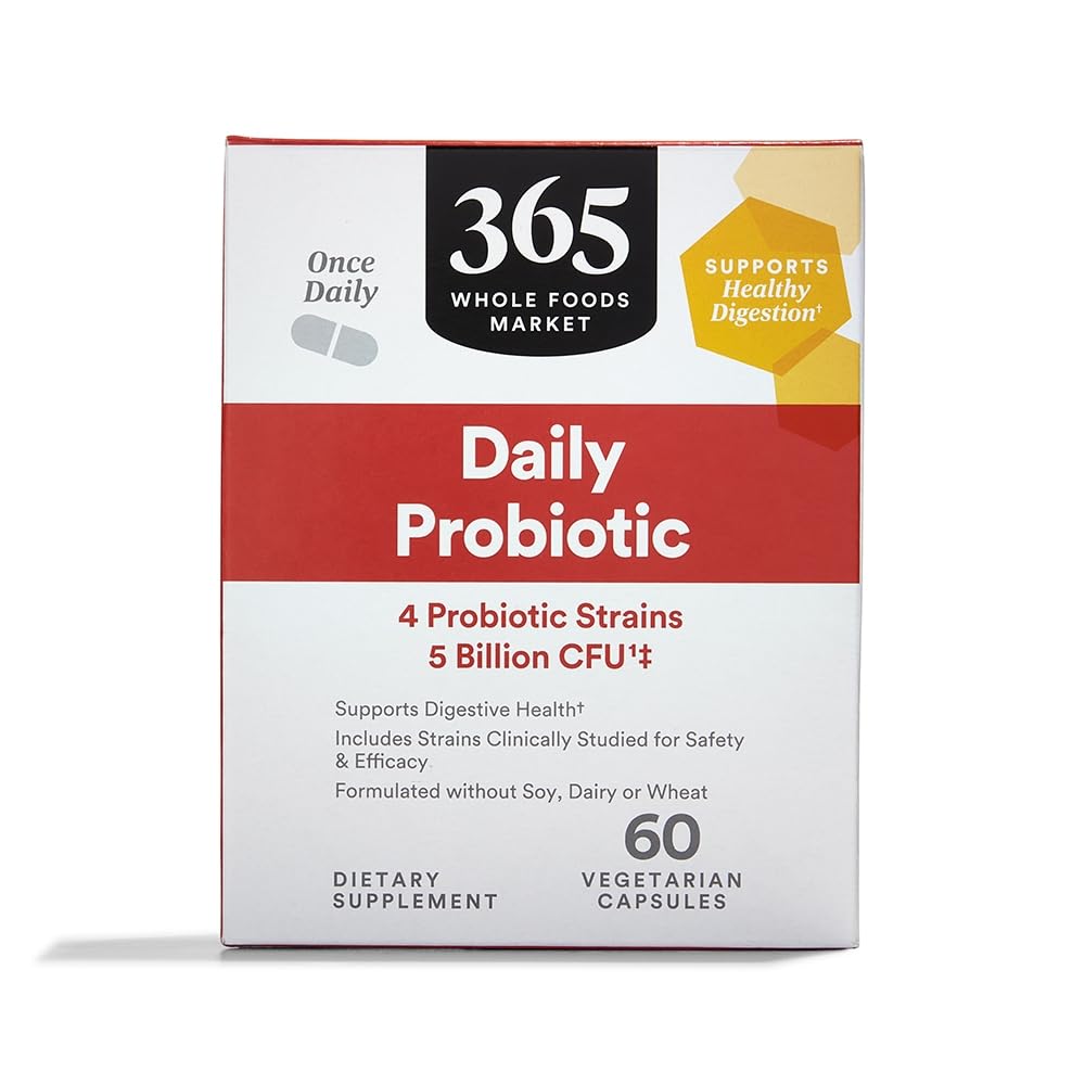 365 by Whole Foods Market Daily Probiotic 5 Billion CFU Capsule, 60 Count