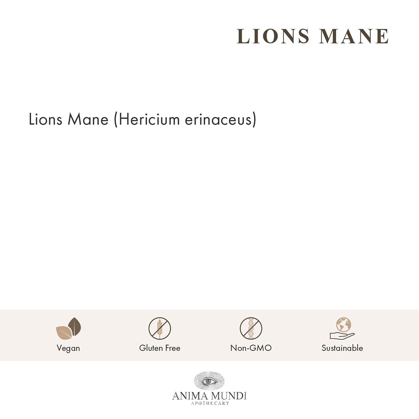 Anima Mundi Apothecary Lions Mane Brain Tuner Mushroom Powder, 5 Ounce (Pack of 1)