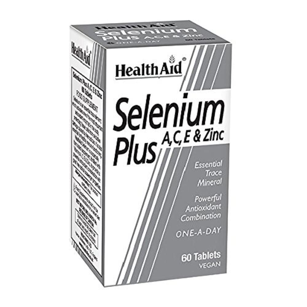 HealthAid Selenium Plus (Vitamins A, C, E & Zinc) Tablets 60 Count