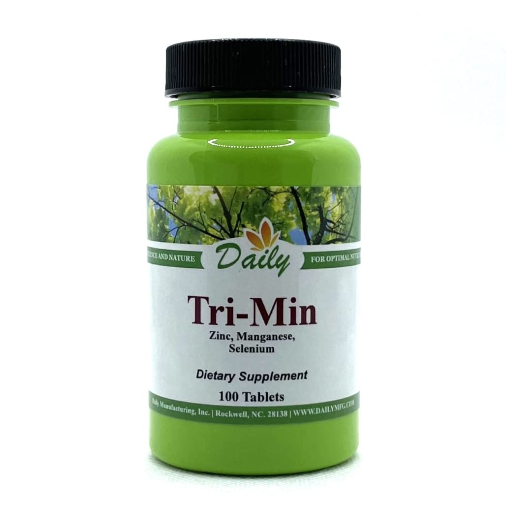 Daily Manufacturing Tri-Min (Manganese, Selenium & Zinc Amino Acid Chelates) Tablets, 60 Count