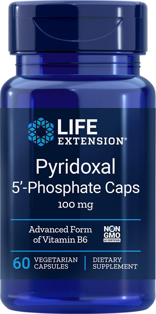 Life Extension Pyridoxal 5-Phosphate 100 mg Vegetarian Capsules, 60 Capsules