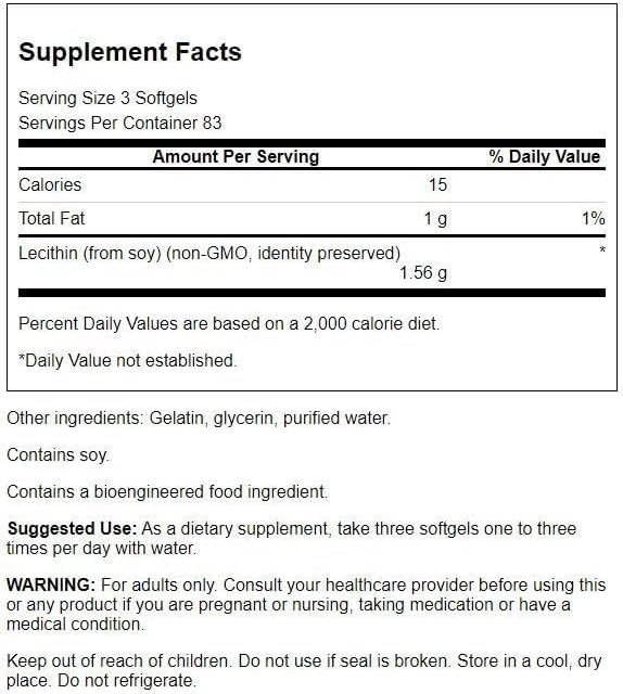 Swanson Lecithin Softgels 520 mg 250