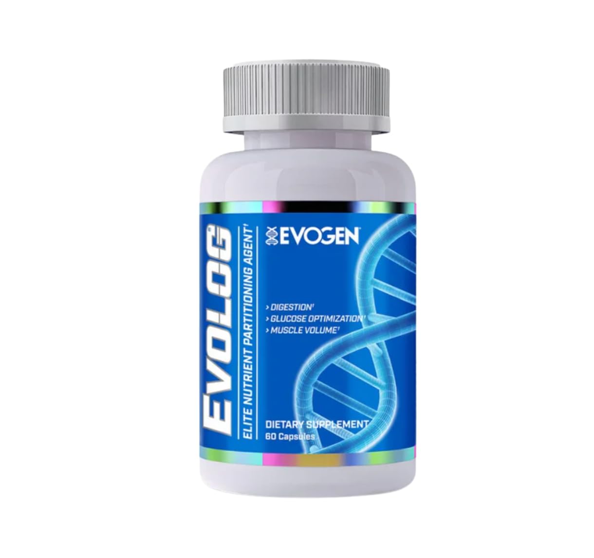 Evogen Evolog Glucose Disposal Agent (GDA) & Elite Nutrient Partitioning | Mass Gainer & Weight Gainer for Women & Men | Supports Digestion, Glucose Optimization, Muscle Volume, 60 Capsules