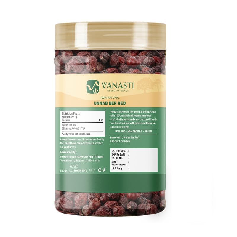 VANASTI Unnab BER Red Jujube Powder 3.52 oz