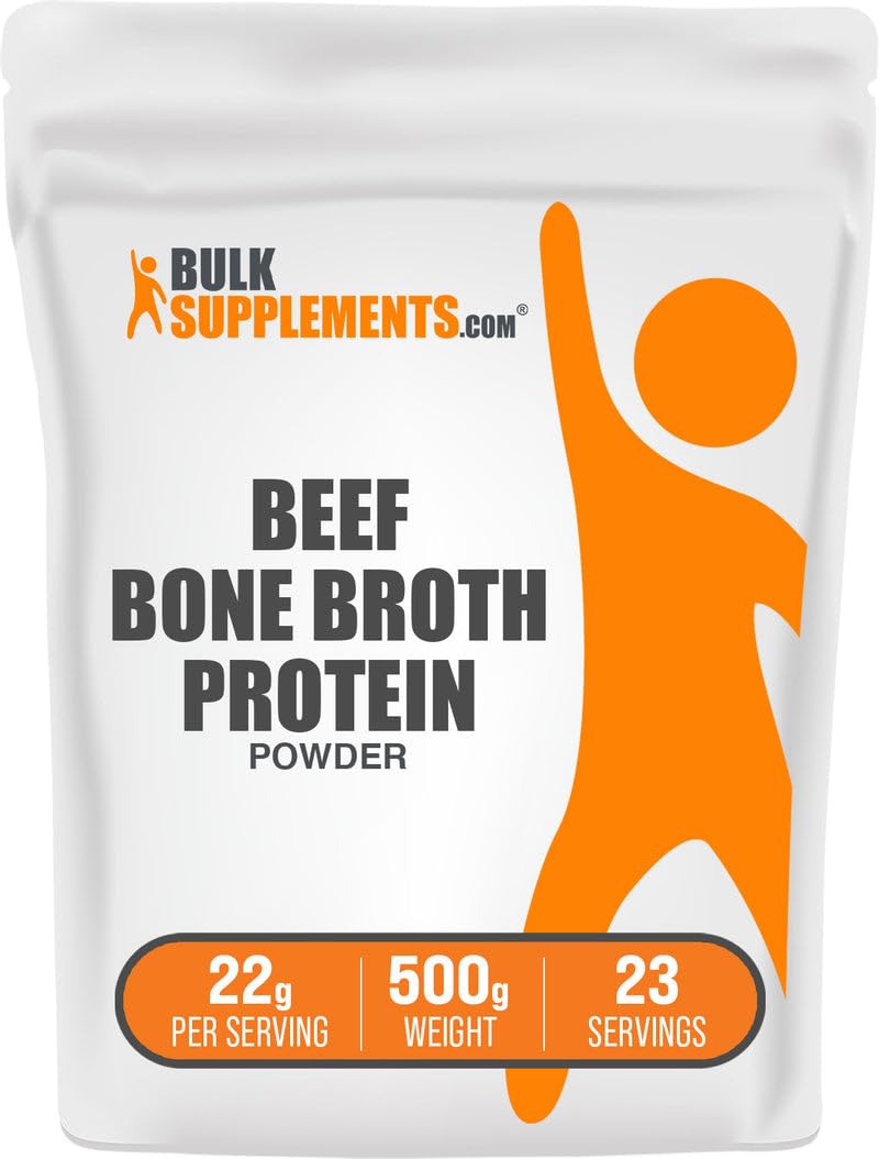 BulkSupplements Beef Bone Broth Protein Powder, 1.1 Pound