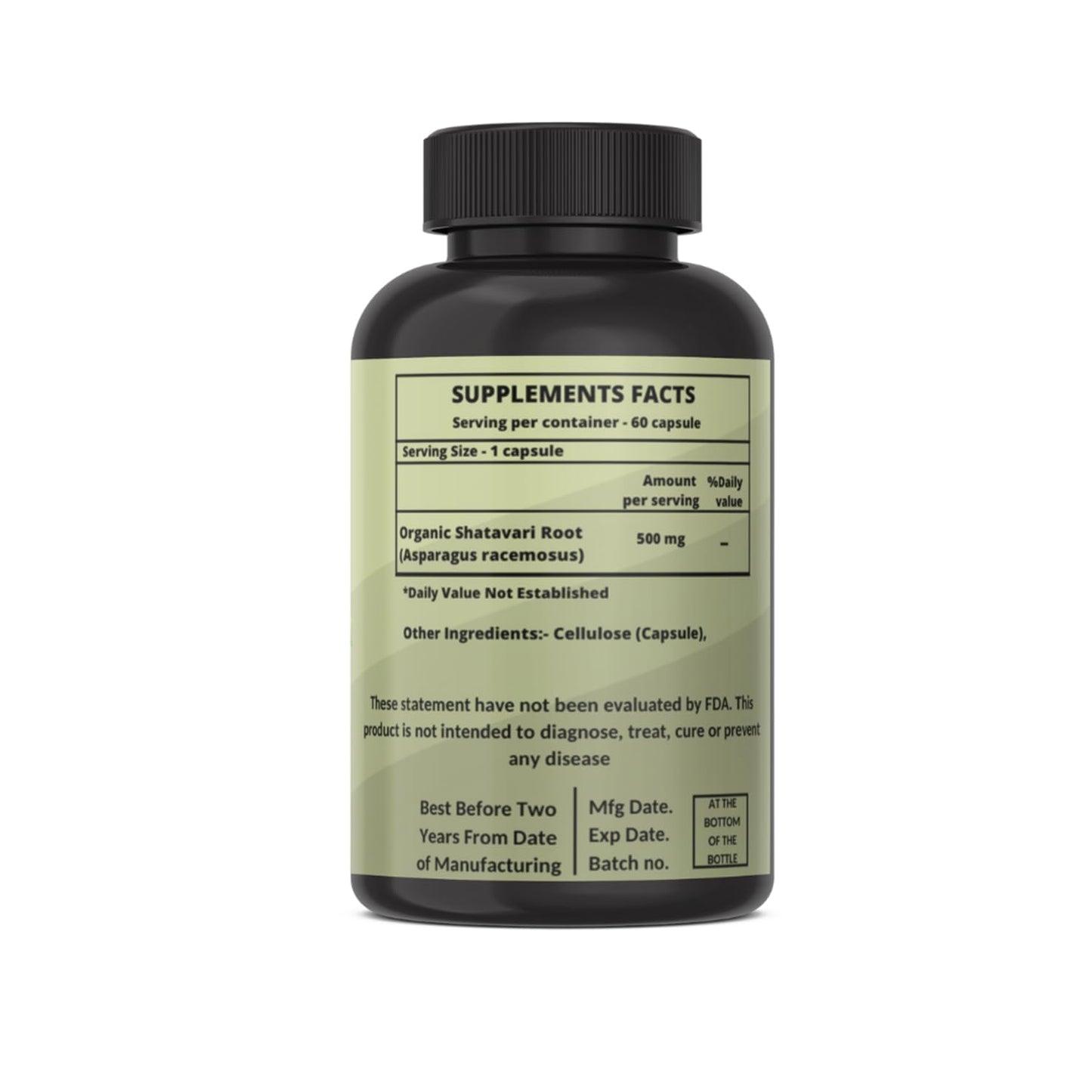 Heroot Shatavari Root 500mg (Asparagus racemosus) Capsules, 120 Count