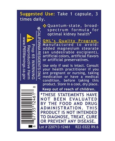 Quantum Nutrition Kidney Support Capsules 60 Count